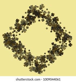 Green clover vector is a confetti which consist of many isolated elements. Stylish and beautiful green clover vector. Can be used as poster, border, background, wallpaper, card and etc