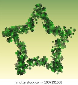 Green clover vector is a confetti which consist of many isolated elements. Stylish and beautiful green clover vector. Can be used as poster, border, background, wallpaper, card and etc