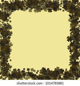 Green clover vector is a confetti which consist of many isolated elements. Stylish and beautiful green clover vector. Can be used as poster, border, background, wallpaper, card and etc