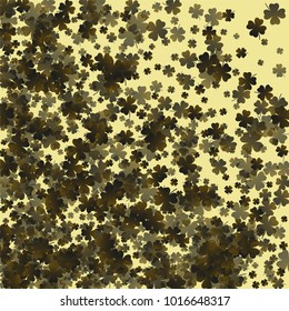 Green clover vector is a confetti which consist of many isolated elements. Stylish and beautiful green clover vector. Can be used as poster, border, background, wallpaper, card and etc