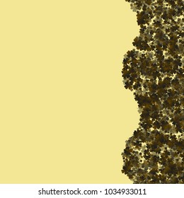 Green clover vector is a confetti which consist of many isolated elements. Stylish and beautiful green clover vector. Can be used as poster, border, background, wallpaper, card and etc