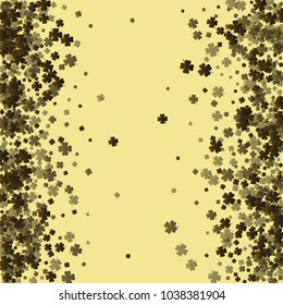 Green clover vector is a confetti which consist of many isolated elements. Stylish and beautiful green clover vector. Can be used as poster, border, background, wallpaper, card and etc