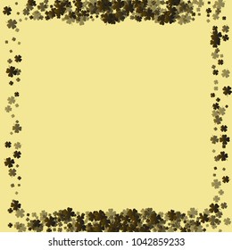Green clover vector is a confetti which consist of many isolated elements. Stylish and beautiful green clover vector. Can be used as poster, border, background, wallpaper, card and etc