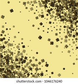 Green clover vector is a confetti which consist of many isolated elements. Stylish and beautiful green clover vector. Can be used as poster, border, background, wallpaper, card and etc