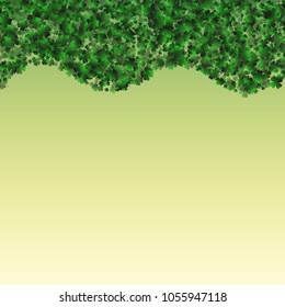 Green clover vector is a confetti which consist of many isolated elements. Stylish and beautiful green clover vector. Can be used as poster, border, background, wallpaper, card and etc
