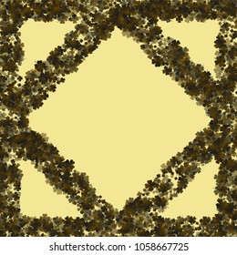 Green clover vector is a confetti which consist of many isolated elements. Stylish and beautiful green clover vector. Can be used as poster, border, background, wallpaper, card and etc