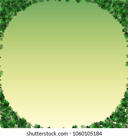 Green clover vector is a confetti which consist of many isolated elements. Stylish and beautiful green clover vector. Can be used as poster, border, background, wallpaper, card and etc