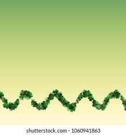 Green clover vector is a confetti which consist of many isolated elements. Stylish and beautiful green clover vector. Can be used as poster, border, background, wallpaper, card and etc