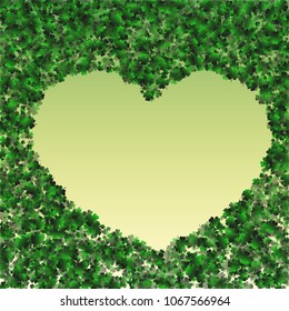 Green clover vector is a confetti which consist of many isolated elements. Stylish and beautiful green clover vector. Can be used as poster, border, background, wallpaper, card and etc