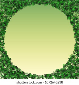 Green clover vector is a confetti which consist of many isolated elements. Stylish and beautiful green clover vector. Can be used as poster, border, background, wallpaper, card and etc