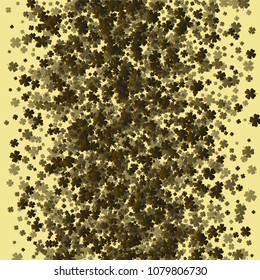 Green clover vector is a confetti which consist of many isolated elements. Stylish and beautiful green clover vector. Can be used as poster, border, background, wallpaper, card and etc