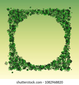 Green clover vector is a confetti which consist of many isolated elements. Stylish and beautiful green clover vector. Can be used as poster, border, background, wallpaper, card and etc