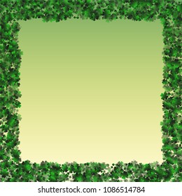 Green clover vector is a confetti which consist of many isolated elements. Stylish and beautiful green clover vector. Can be used as poster, border, background, wallpaper, card and etc