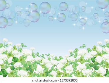Green clover watercolor hand drawing illustration