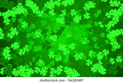 Green clovers background
