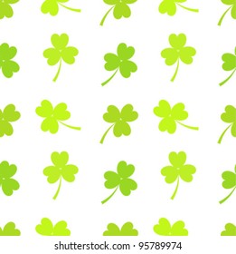 Green clovers - seamless pattern