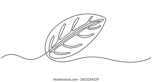 folha de cacau verde desenho contínuo uma linha, Feijoeira de cacau planta marrom contínuo um conjunto de ícones de desenho de linha. Traçado editável. Contorno de coleções de cacau pod isoladas em um vetor de fundo branco