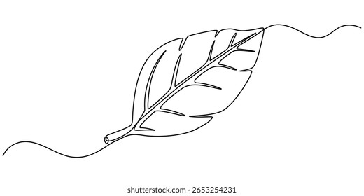 folha de cacau verde desenho contínuo uma linha, Feijoeira de cacau planta marrom contínuo um conjunto de ícones de desenho de linha. Traçado editável. Contorno de coleções de cacau pod isoladas em um vetor de fundo branco