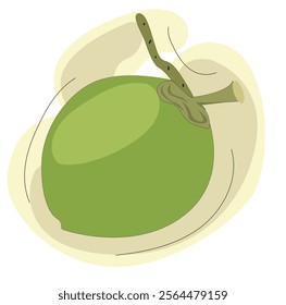 Green Coconut. Fresh Young Coconut 