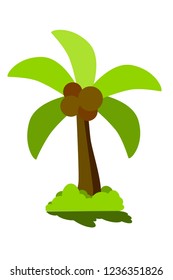 Green coconut tree