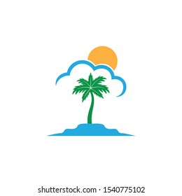 Palm Trees Sunset Vector Illustration Silhouette Stock Vector (Royalty ...