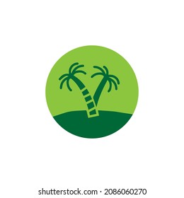 Green Coconut Tree logo design