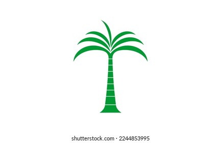 Diseño del logotipo del árbol de coco verde