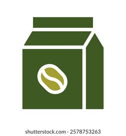 Green Coffee Bean Packaging Container Illustration