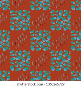 Green coffee bean seamless pattern background. Illustration with text.
