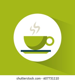 green coffee cup hot