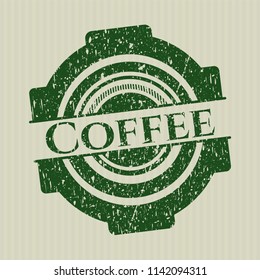 Green Coffee distress rubber grunge seal