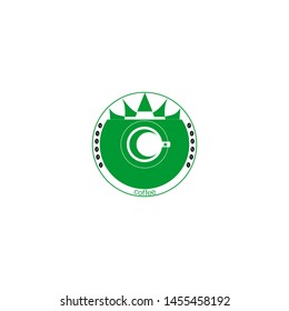 green coffee logo for cafe, vector eps