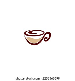 green coffee logo design, coffee cup logo