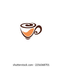 green coffee logo design, coffee cup logo