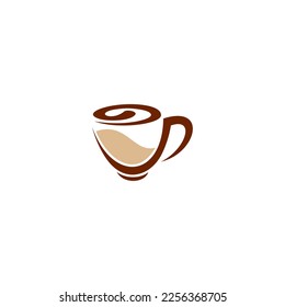 diseño del logotipo del café verde, logotipo de la taza de café
