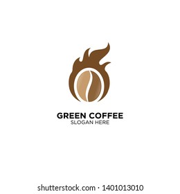 Green Coffee Logo Design Vector