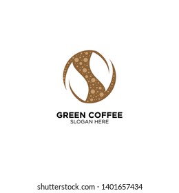 Green Coffee Logo Design Vector