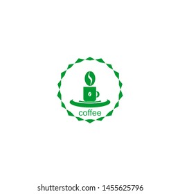 Green Coffee Logo Template Design Vector, Emblem, Design Concept, Creative Symbol, Icon