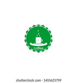 Green Coffee Logo Template Design Vector, Emblem, Design Concept, Creative Symbol, Icon
