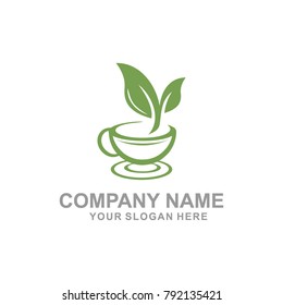 green coffee logo vector