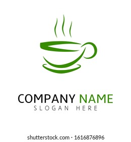 Green coffee logo vector design