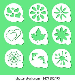 green coffee stencil art set