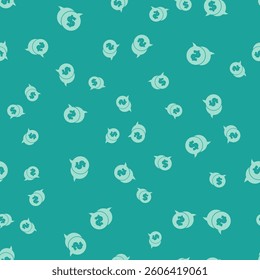 Green Coin money with dollar symbol icon isolated seamless pattern on green background. Banking currency sign. Cash symbol.  Vector