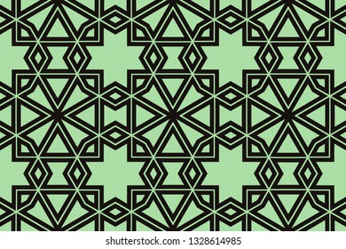 Green color. abstract seamless geometric pattern. for wallpapers, web page background, surface textures, Image for advertising booklets, banners. Vector illustration