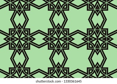 Green color. abstract seamless geometric pattern. for wallpapers, web page background, surface textures, Image for advertising booklets, banners. Vector illustration