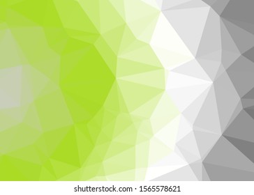Green Color Abstract trianglify Generative Art background illustration