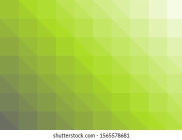 Green Color Abstract trianglify Generative Art background illustration