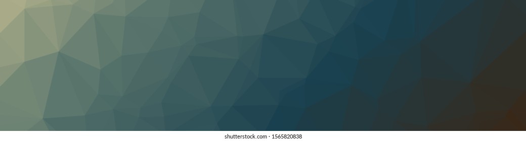 Green Color Abstract trianglify Generative Art background illustration