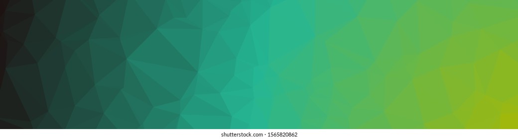 Green Color Abstract trianglify Generative Art background illustration