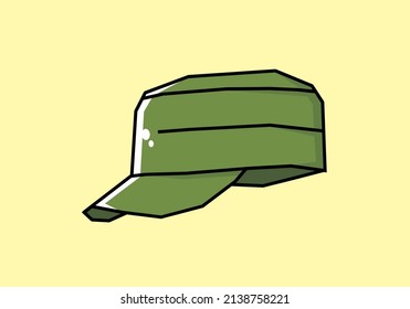 Green color of adventure cap design